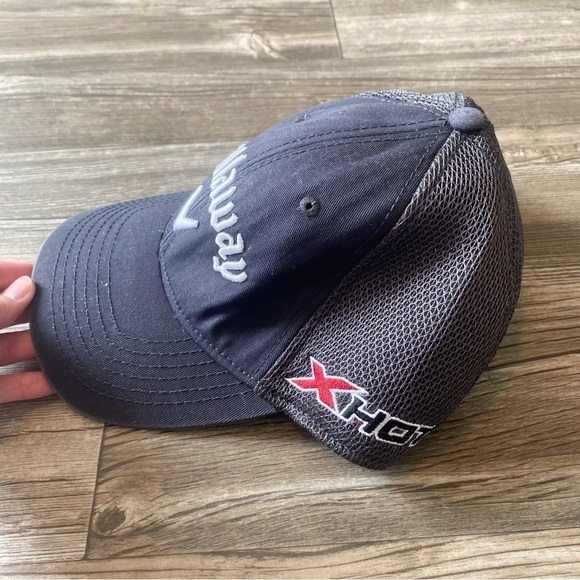 Callaway Golf Hat X Hot Odyssey Hex Gray Tour Hat Cap Fitted Size Med/Large - Picture 2 of 8